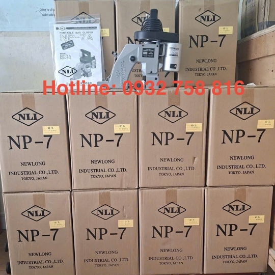 MÁY MAY BAO NEWLONG NP-7A - MÁY KHÂU MIỆNG BAO CẦM TAY CHÍNH HÃNG -HOÀNG LONG PHÁT 09655777889
