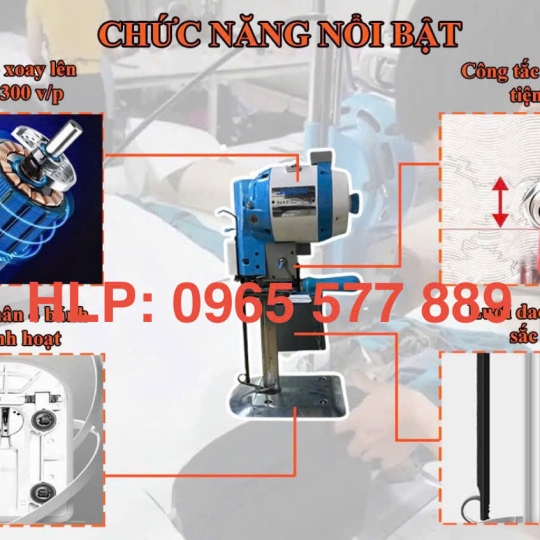 Máy Cắt Vải Đứng Công Nghiệp JACK JK-T3